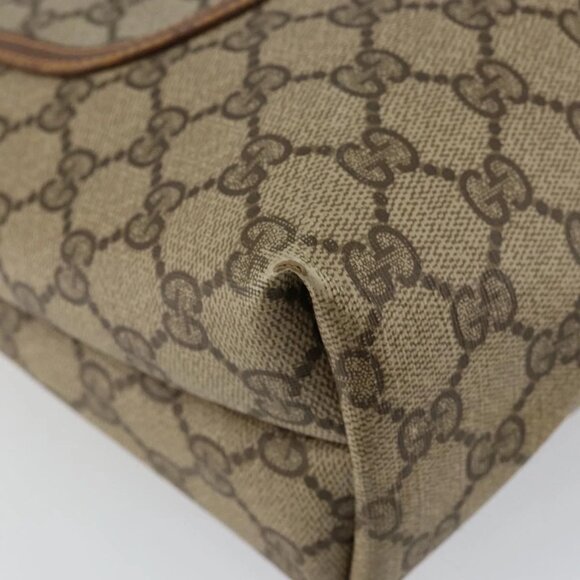 GUCCI GG Supreme Web Sherry Line Tote Bag PVC Beige Gold 89 02 003 Auth 130821 - Picture 5 of 16